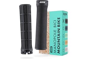 AARON Enduro MTB, manopole per bicicletta in gomma antiscivolo, con anello Lock-On, maniglie per mountain bike, BMX, e-bike