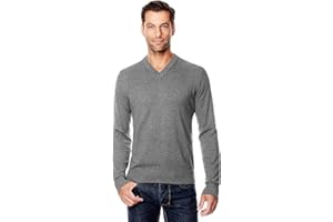 Vincenzo Boretti Maglione-Pullover Elegante da Uomo, Disegno Classico con Collo-a V, Manica-Lunga, Taglio Aderente/Slim-Fit, Caldo - Ideal per Inverno, Autunno, Mezza Stagione