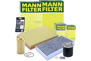 MANN-FILTER Inspection Package Filter Set 1 x Oil Filter, 1 x Air Filter, 1 x Cabin Air Filter (Activated Carbon), 1 x Fuel Filter Compatible with Mercedes Benz Viano (W639), Vito/Mixto (W639) (W639)