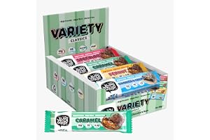 Yubi Bar – Variety Classics Protein Bars, 12 x 35g | 99 Calories, High Protein, Low Sugar, High Fibre, Gluten Free and Dairy 