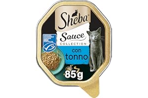 Sheba Sauce Collection, Cibo per Gatto con Tonno in Salsa Delicata, 85 g - 22 Vaschette