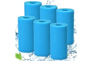 DIELOVEHUA 6 Stück Filterschwamm Typ A, Schwammfilter, Schaumstoff Poolfilter, Schwimmbad Filter Schwamm, Pool Filterschwamm, Schaum Pool Filter für Pool, Aquarium, Spa