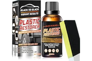 Inpumo Back to Black Trim Restorer, Car Plastic Restorer, Plastic Trim Restorer for Automotive Exterior and Interior, Resists Water, UV Rays, Dirt (50ml)