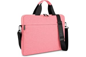 MicaYoung Laptop Sleeve Case 15.6-16 Inch Lightweight Waterproof Shoulder Bag Compatible with 15.6 inch Notebook Chromebook Acer Asus Dell HP Thinkpad, Pink
