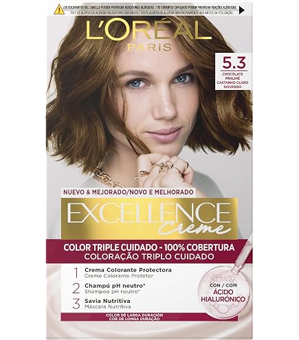 Coloration L'Oréal Excellence Crème - N°5 Châtain Clair - Neuve