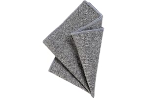 DonDon Pañuelo 23 x 23 cm auto-plegable fabricado de algodón con estilo tweed monocromo