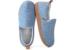 LongBay Women's Memory Foam Slippers Cozy Brushed Jersey Breathable House Shoes for Indoor Outdoor