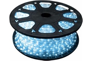 HQ-Power Tube lumineux LED, guirlande lumineuse, tube LED extérieur, cordon lumineux, flexible lumineux, décoration pour intérieur et extérieur, 36 LED/mètre, bleu, 45 m