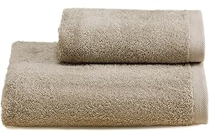 Lisola Set Asciugamani Bagno Viso e Bidet, Coppia Asciugamani Bagno, in Spugna di Cotone 530 gr/mq, 110 x 60 cm + 60 x 40 cm, Morbido al Tatto, Made in Italy, Tinta Unita. Modello: Perla