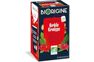 BiOrigine - Infusion Brûle-graisse - Maté & thé vert - Ingrédients d'origine naturelle - 20 sachets - 32g Bio