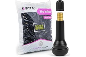 STIX Automotive Equipment 100 valvole per pneumatici TR414, in ottone EPDM per pneumatici senza camera d'aria