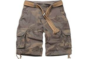 VATINNT Men's Cargo Shorts, Camo Shorts, Multi Pocket Casual Shorts, Loose Fit Outdoor Work Shorts No Belt