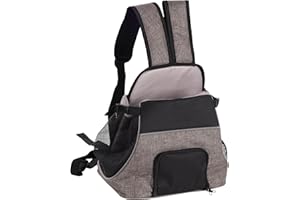 Sac de Transport Chat – Chien – Flamingo Xanty Taupe – 29×23×38 cm – Polyester + Mousse – Dos renforcé – Fond Amovible 30°C – Sangles réglables – Poche zippée