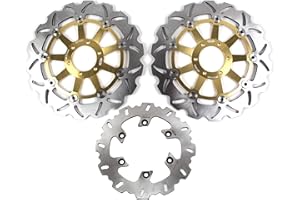Arashi Wirniki Przednia i tylna tarcza hamulcowa Tarcze hamulcowe dla Yamaha FZS 600 FAZER 1998-2003 FZS600 FAZER 1999 2000 2001 2002 Złoto TDM850 TDM 850