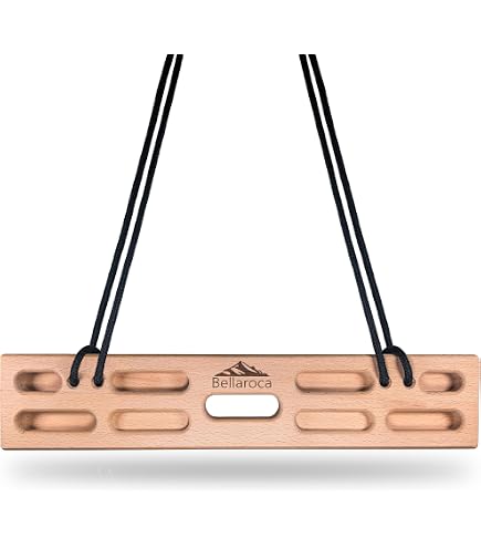 Hangboard D'escalade En Bois – Poutre D’entraînement Pour Doigts | Montage Facile Sur Porte Ou Mur | Pour Salle De Sport Intérieure/extérieure