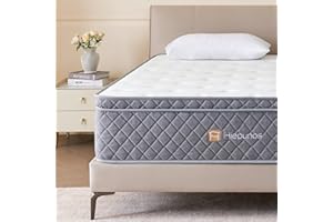 Hiepunos 5FT King Size Mattress, 8.6 Inch Gel Memory Foam 7 Zone Orthopedic King Mattress Pocket Sprungs,Medium Firm 3 Coils Reinforced Spring Provide Edge Support for Pressure Relief 150x200x22CM
