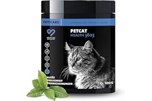 Peticare Senior attivo vitale mix polvere per gatti anziani | Alimento complementare naturale con cozza verde, MSM, Curcuma | Promuove la vitalità e i sintomi di carenza | petCat Health 3603
