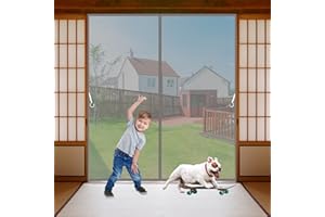 LZHBD Moskitiera Drzwi balkonowe Moskitiera z magnesami Magnesy z moskitierą145x235cm Ulepszona wersja, Kurtyna magnetyczna kurtyna do drzwi zasłona chroniąca przed owadami do drzwi balkonowych, szary