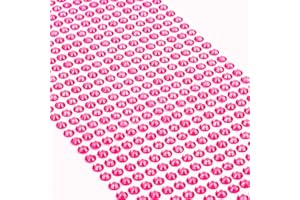 Movoja Pinke Strasssteine - runde Glitzersteine 640 Stück 5 mm selbstklebend zum Verzieren und Basteln | Schmucksteine zum aufkleben | Steinchen Dekosteine Bastelsteine Pink