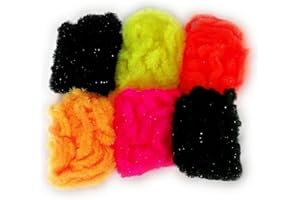 Fly Tying Scotland 6 Packs 4mm UV Chenille Fly Tying Materials Designed to Tie Perfect Flies Fly Tying Chenille 2 meters per pack