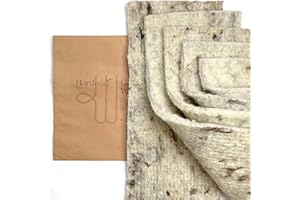 Hortiwool 100% Wool Felt Garden Pad (5pack) - 100% British Wool - Fleece Matting for use in Garden, Home & Crafts