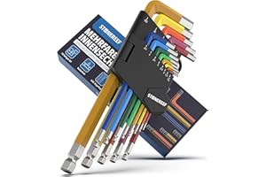 ‎STONE REEF STONE REEF Innensechskantschlüssel Set 13tlg. [inkl. Kugelkopf] - 1,27-10mm Sechskant Multicolour Satz, Sechskantschlüssel Set für Handwerker, Winkelschlüsselsatz