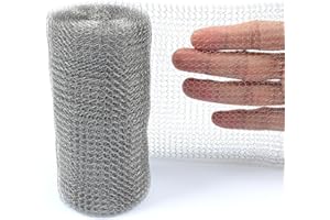 Lifreer Malla para Roedores 6m 20 Pies, Rollo de Malla de Alambre Repelente de Babosas Control de Ratones Cinta de Acero Inoxidable, Protector de Plantas para Murciélagos Pájaros Caracoles Palomas