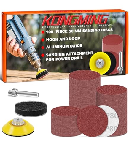 Disco Abrasivo In Schiuma Per Trapano - Grana 80 - Per Legno E Metallo - Con Grani Di Corindone - Foto 4