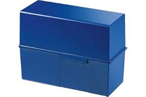 HAN Boîte à fiches plastique pour env. 450 fiches A5 228 x 171 x 102 mm Bleu