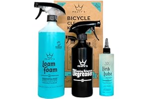 Peaty's Kit Pulizia Bici - Lavare, Sgrassare e Lubrificare, Set con Schiuma LoamFoam 1 L, Sgrassante 500 ml e Lubrificante Catena 120 ml, Kit Pulizia MTB Completo per Cura della Bicicletta