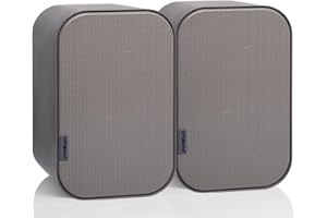 Artsound UNI30, Set aus 2 passiven Lautsprechern, 2-Wege HiFi-Lautsprecher, 20-60 Watt, Wandhalterung mit Kugelgelenk, geeignet für Räume bis zu 40 m² wie Küche, Café, Lager, Farbe: grau