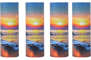 youdear memorials Urna de dispersión Ocean Sunset – Tubo de dispersión biodegradable para cenizas – Urna de cremación para cenizas adultas (juego de 4)