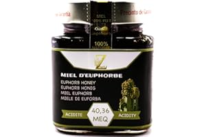 ZAYTI Miel d'Euphorbe 100% pur & Naturel. Miel Cru de Daghmous. Vraie Premium - Pot de 300g - Recueilli Au Maroc. Une Grande Variété De Saveurs Délicieuses.