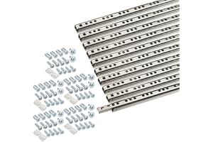 SOTECH 10 pièces (5 paires) Coulisses à billes 438 mm 17 mm Rainure Extension de tiroir - Glissières pour tiroirs - Système de coulisses pour tiroirs - Coulisse sortie partielle