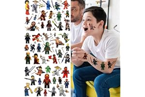 YAGU tattoostattoo kinder ninjago tattoo, 8 Blätter ninja Temporäre Tattoo Set Tattoos Wasserdicht für Geburtstagsgeschenke Kindergeburtstag Mitgebsel