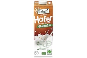‎NATUMI Natumi Organic Oat Drink Gluten Free, 8 x 1 L - Naturland Certified, Lactose Free, Gluten Free, No Added Sugar, Organic, Vegan, Made with German Oats, Dairy Free Alternative