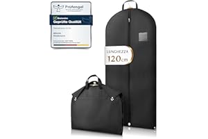 Bruce.® Borsa Porta Abiti da Viaggio 120 x 60cm, Custodia Abiti con Cerniera Antitarme, Copriabiti da Armadio Antipolvere 120 GSM, Porta Abito da Viaggio Uomo e Donna