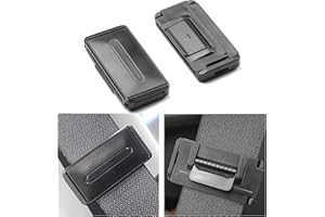 Newseego Car Seat Belt Clips Adjuster, Seat belt Clips | Smart Adjust Seat Belts to Relax Shoulder Neck Give You a Comfortable and Safe Experience | 2PCS Black
