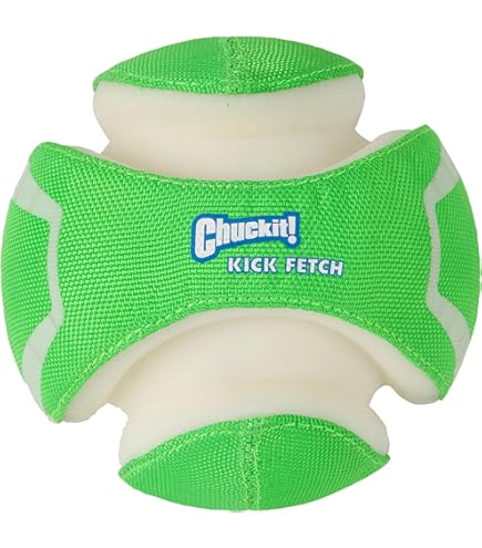Chuckit! Giggle Kick Fetch Small Hondenbal, kauwspeelgoedbal voor honden, produceert interessante geluiden, maat S, diameter 14 cm