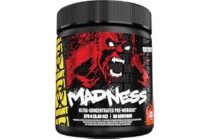 Mutant Madness Pre-Workout – Söt Iste Smak, 225g, Extrem Energi, Fokusering och Prestandaboost för Intensiva Träningspass