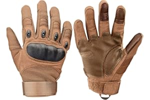 Xnuoyo Gomma dura Nocca Full Finger e Mezza Finger Gloves Guanti Touch Screen Guanti per Moto Ciclismo Caccia Arrampicata Camping