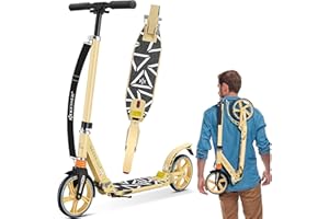 ‎KESSER KESSER® Cityroller Scooter 205mm Räder PU Big Wheel - Pro-S Tretroller mit Doppel Federung, City-Roller Scooter klappbar und Höhenverstellbar, Roller Kickscooter für Erwachsene und Kinder