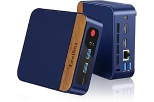 Leelbox Mini PC Intel Alder Lake N100, 16GB DDR4, 512GB SSD (hasta 2TB), 2xHDMI/4K@60HZ/BT5.2/LAN/VESA, Consumo Ultra bajo 6W, Diseño de Montaje en Pared, Mini PC de sobremesa, Empresa/Escuela/Hogar