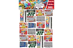 h2i Knaller Knatter Premium Mix | 362 pezzi | 8 colori assortiti e selezionati a mano | divertimento per feste piccoli e grandi I per Capodanno Halloween e feste | fuochi d'artificio per bambini e