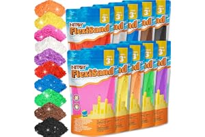 NiToy FlexiSand 19 kg. Formenbar självhäftande sand värdepaket, torkar aldrig ut roligt för barn från 3 år och uppåt, bulkpåf