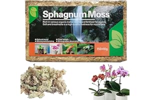 Yeehliny Sphagnum Moos Für Bonsai, Orchideen, Orchideensubstrat Moss Potting Mix Fleischfressende Pflanzen, für Orchid Bio Dünger Home Blumenpflanzenanbau Torfmoos (1PC)