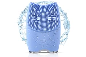 CHAIN PEAK Silica Gel Gesichtsreinigungsbürste, Gesichtsmassagegerät, wiederaufladbarer Hautreiniger für alle Hauttypen, Anti-Aging-Gesichtsbürste, Makeup Tool Für Gesichtspolitur, Peeling-Wäscher