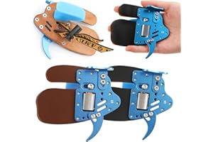surwolf Protège Doigts pour Le tir à l'arc en Cuir de Vache S&M&L&XL Protecteur de tir à l'arc pour l'entraînement au tir à l'arc recourbé