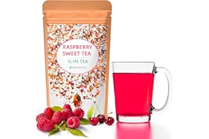 Bodyblooms tisane draineur naturel avec des morceaux à la framboise et thé minceur. Délicieux thé et infusions parfumé. thé en vrac de 100gr. Rasberry Sweet the detox infusion minceur slim