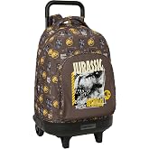 JURASSIC WORLD - Large Backpack with Wheels, Compact, Removable, Ideal for Children of Different Ages, Comfortable and Versat
